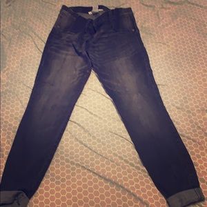 Black denim maternity jeans